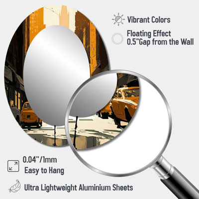Young And Stylish In New ORk - Cream Modern Oval Wall Mirror