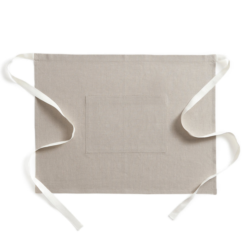 100% Pure Linen Bistro Apron, Natural