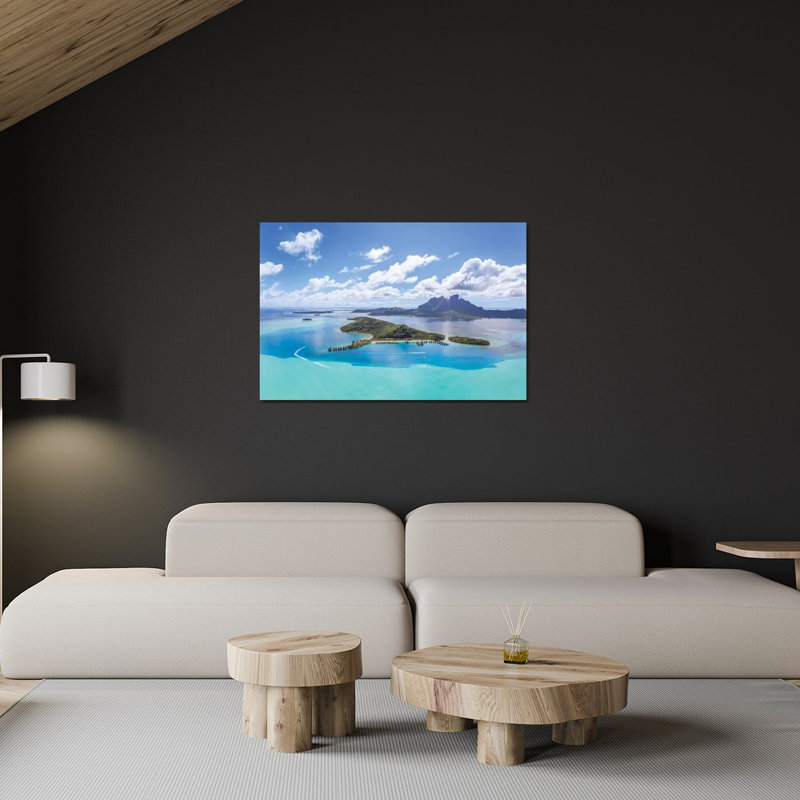 Île de Bora Bora, Polynésie française II, impression sur verre acrylique, H 16 po x l 24 po x P 0,25 po