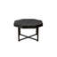 Table basse octogonale au look rétro, bois et métal, noir antique pour espace de vie, look