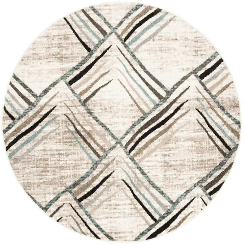 Whitinsville Performance Geometric Rug, Round 6'7"