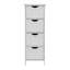 Armoire de rangement blanche peu encombrante, conception moderne autoportante en MDF