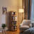 Oliver 360° Rotating Solid Wood Bookshelf, Equipped with Brake Wheels, Allowing for Flexible Adjustment-28466052-28466074