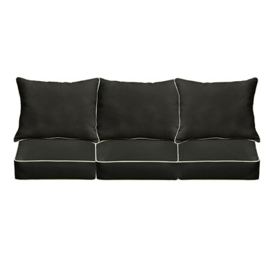 Coussin de siège et de dossier en tissu Sunbrella® 6 pièces Karina 