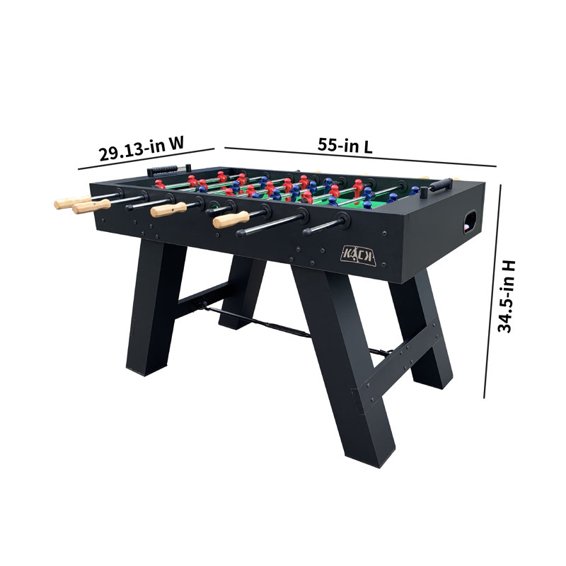 Cavalier 55" Black Foosball Table with Wooden Handles