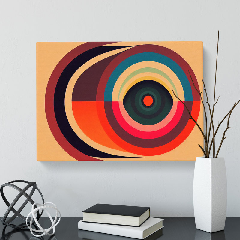 Bright Modern Abstract - Wrapped Canvas, 35cm H x 50cm W x 3cm D