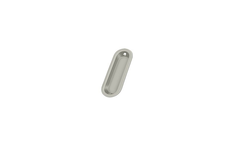 Flush 2 Center to Center Cup Pull, Brushed Nickel