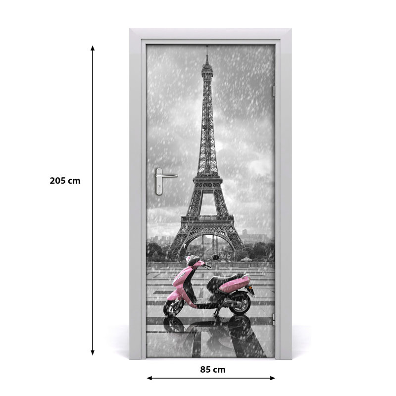 Eiffel Tower Scooter Door Decal