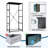 4 Drawer Dresser for Bedroom, Narrow Chest of Drawers, Wooden Top and Study Iron Frame 18"x37.5"-(WxH)