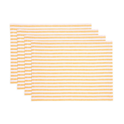 Amalfi Stripe - 100% Pure Linen Placemats