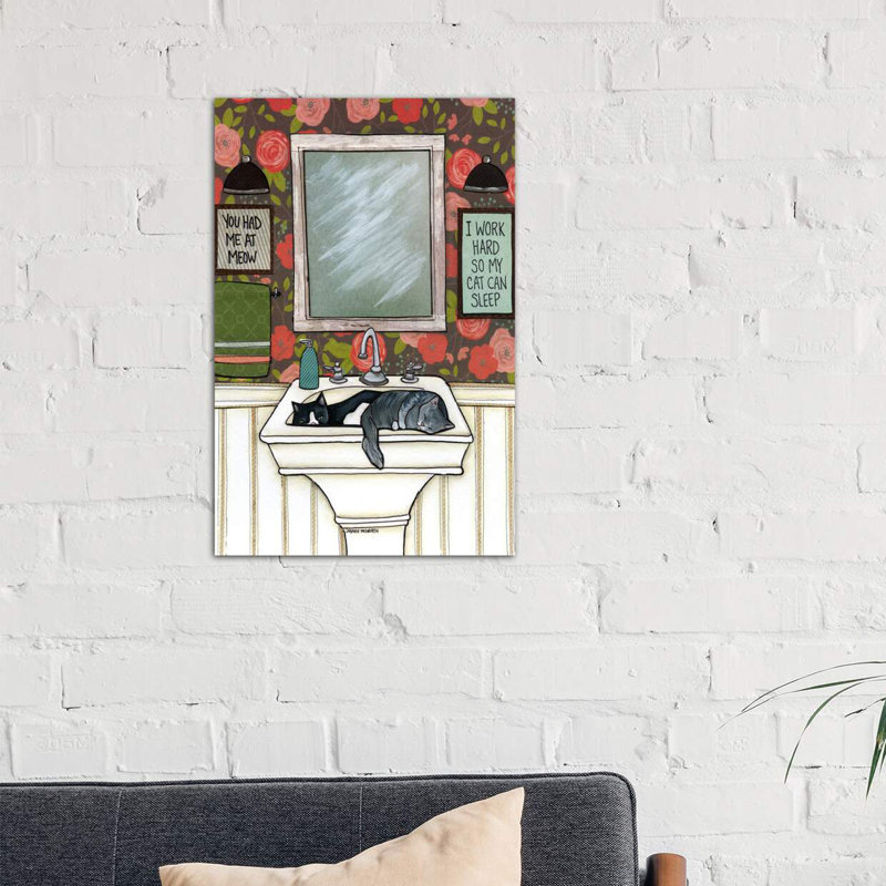 So My Cat Can Sleep by Jamie Morath - Wrapped Canvas Painting, 66.04 cm H x 45.72 cm W x 3.175 cm D