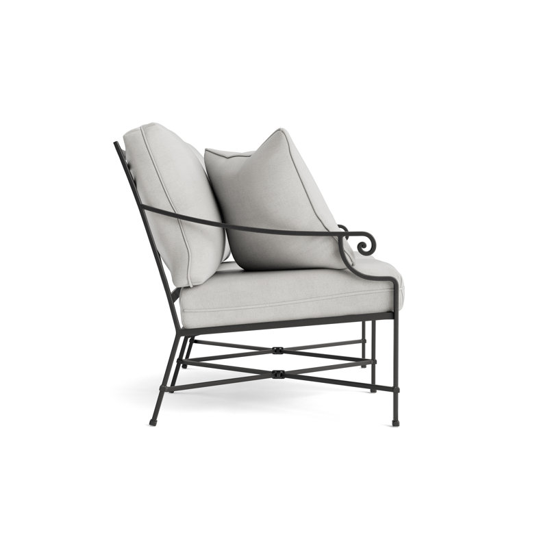 Venetian Outdoor 2 - Seat Loveseat, Textured Pewter, Fusion Dove