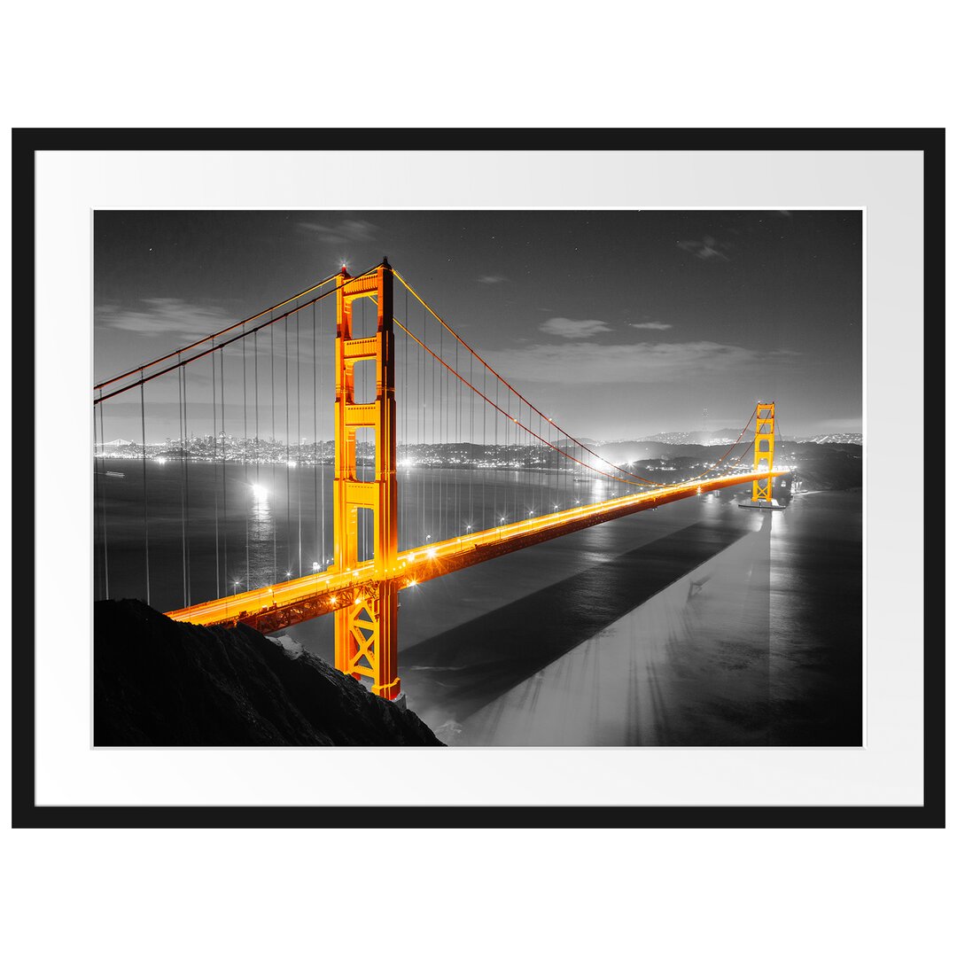 Gerahmtes Poster Riesige Golden Gate Bridge