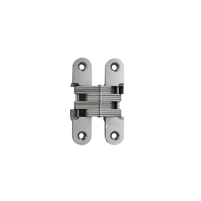 Charnière de porte simple invisible, Acier inoxydable satiné