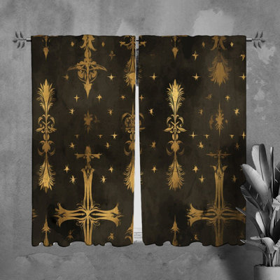 Theoria Polyester Room Darkening Curtain Pair