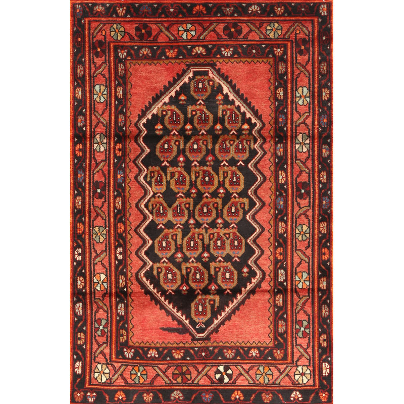 Tapis noir / rouge Kachayr, Rectangle 5 pi x 8 pi