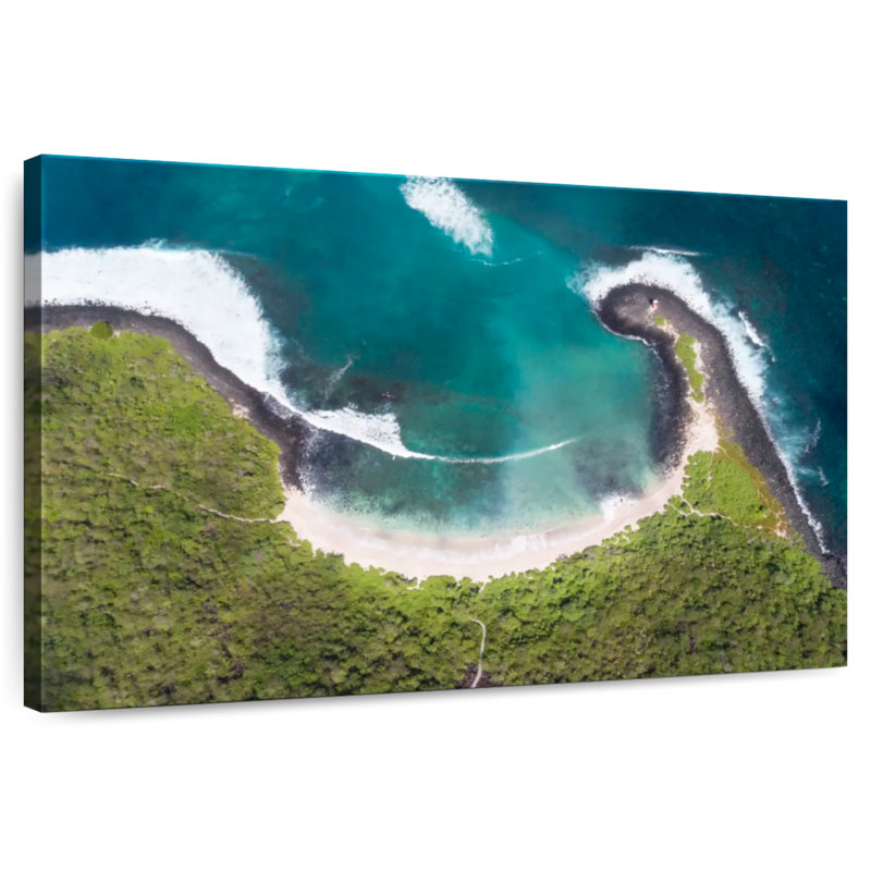 Vue aérienne de la plage de Playa Carola