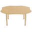 Table d'activité thermofusionnée 48 po x 48 po avec pieds réglables en bois épais - grain d'érable / sable / naturel-130361695-130361693