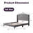 King Size Bed Frame, Velvet Upholstered Platform Bed Frame With Button Tufted Headboard-43495347-43495340