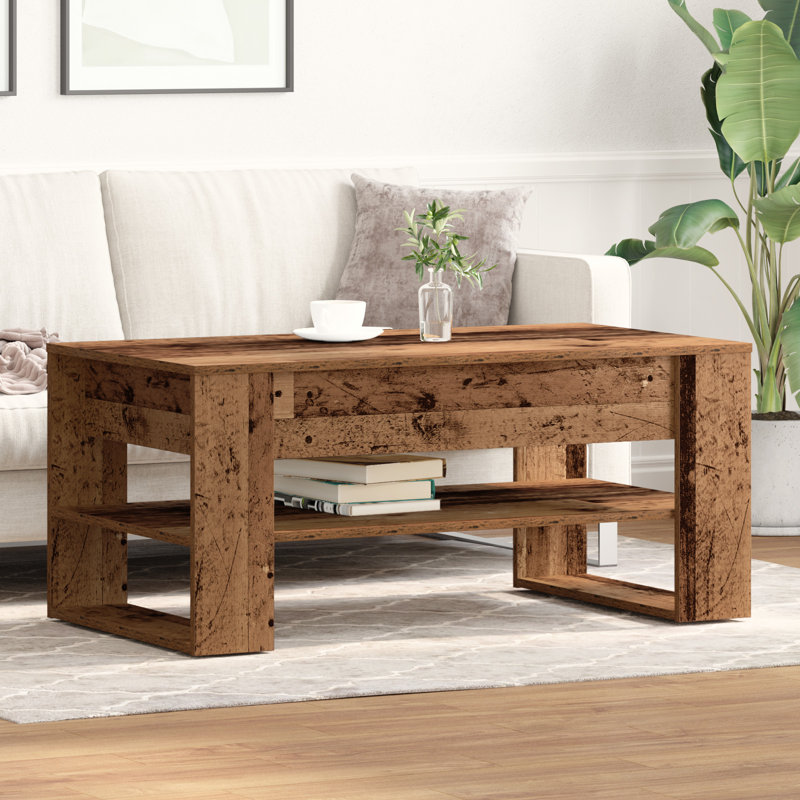 Coffee Table with Storage, Old Wood