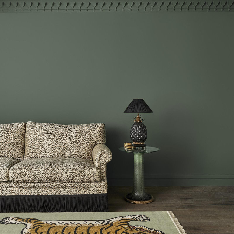 Saber Machine Woven Wool Area Rug in Sage/Khaki