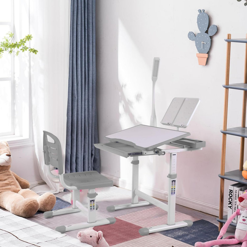 Ensemble de bureau pour enfants, Gris