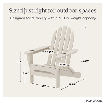 POLYWOOD Classic Adirondack Folding Adirondack Chair