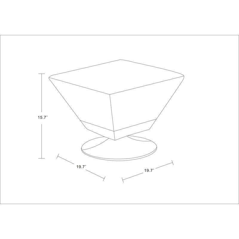 Repose-pieds pivotant en métal 20 po Diamond, Bleu / similicuir chrome poli