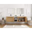 Meuble-lavabo mural 72 po avec lavabo de comptoir en résine, 1 tablette de rangement, 4 portes à fermeture douce