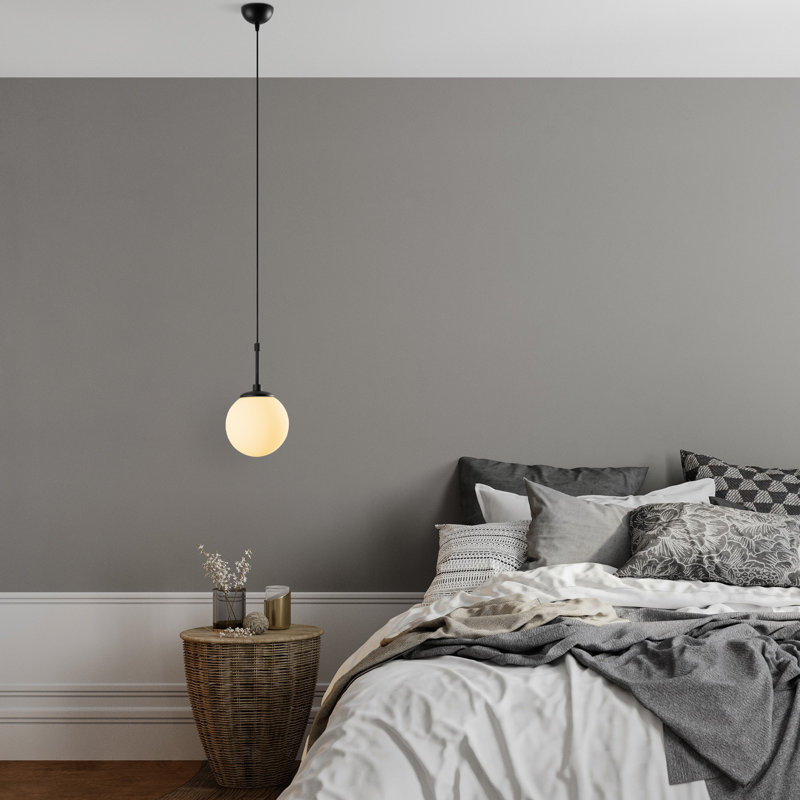 Lustre, H 5,91 po x l 5,91 po x P 15,75 po, Noir