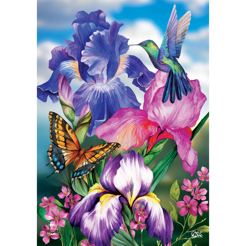 Drapeau de jardin Irises Spring