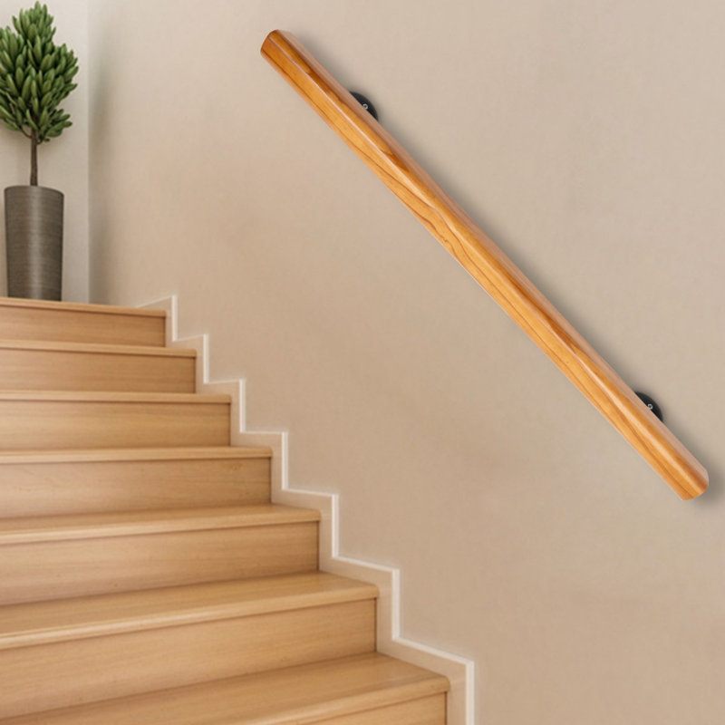 Rampes d'escalier en bois antidérapantes, L 39,37 po x H 2,4 po x P 1,97 po