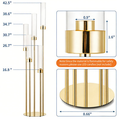Glass Floor Candelabra