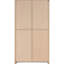 Armoire en bois d'ingénierie gris à 2 portes en bois d'ingénierie avec finition lisse pour une organisation de style bord de mer dans le salon