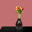 Vase de table décoratif en aluminium coulé en aluminium, deux tons noir et argent 9,75 pouces-559498786-627265257