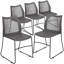 Chaises de vestibule empilables en plastique avec dossier en nid d'abeille Oliverson-1496206833-1496206838-1541484609