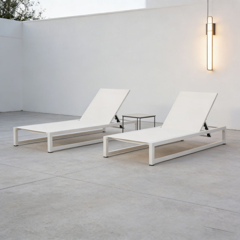 CHAISE LUNGE, Blanc, 2