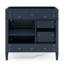 Meuble-lavabo de 36 po sans lavabo supérieur, armoire de rangement moderne avec 2 tiroirs et un tiroir rabattable, structure en bois massif-2023223375-2023223378