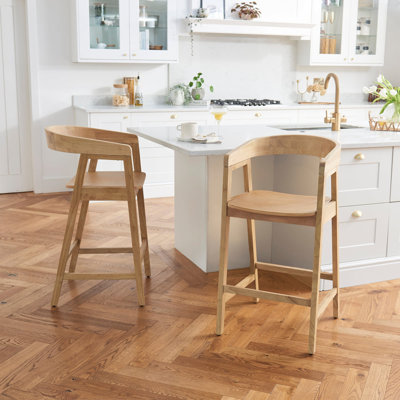 Counter Stool with Solid Wood Frame