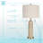 Travertine Elegance Table Lamp - Soft Gold