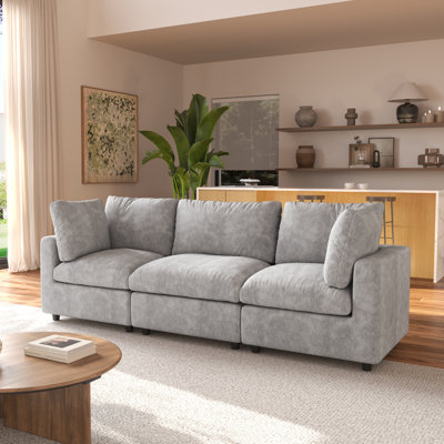 Kessi 100.5" Upholstered Slipcovered Sofa