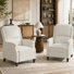 Ensemble de 2 fauteuils inclinables manuels rembourrés pour le salon