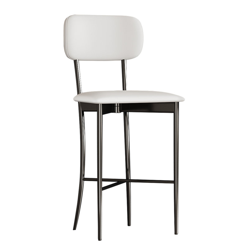 Tabourets de bar de 29,5 po de hauteur avec dossier - tabourets de bar très larges, cuir résistant aux égratignures et structure en acier (1PCS)