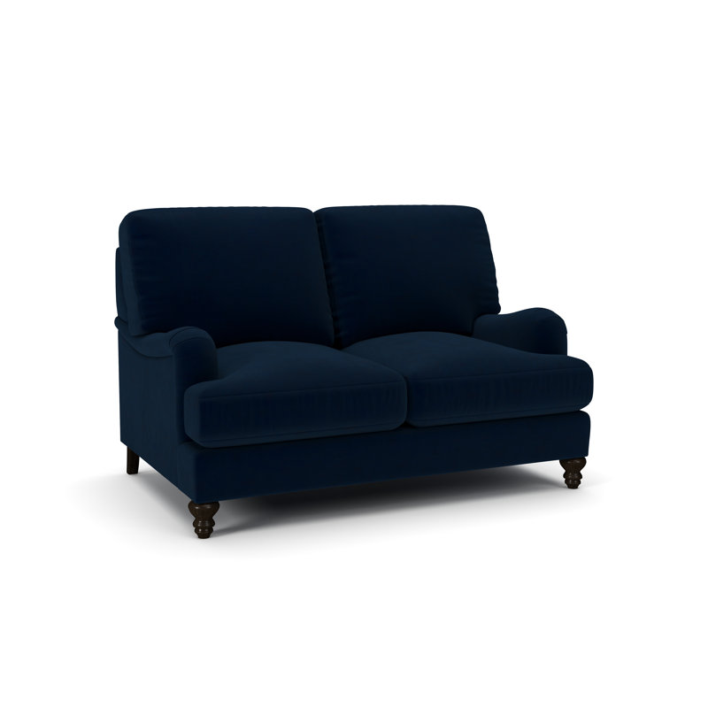 Walters Upholstered 59'' Loveseat, Bella Ink Blue Performance Velvet