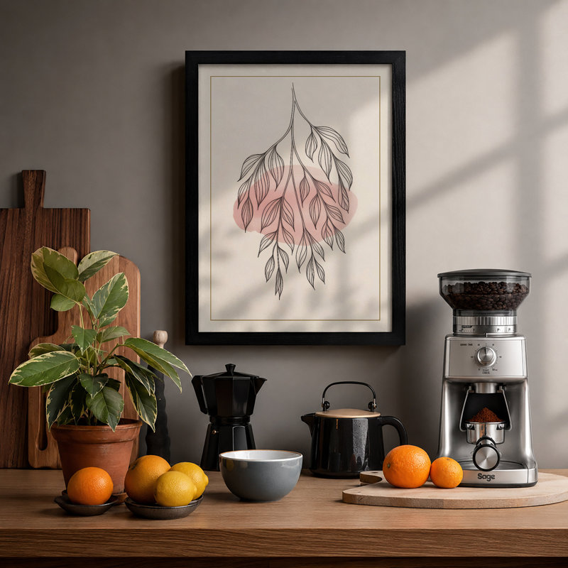 Drooping Botanica Botanical - Print, A1 - 84.1 x 59.4 cm, Black