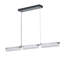 Lustre suspendu 3 lumières DEL 6000K, métal noir mat et verre, intensité variable, 25 W, certifié ETL