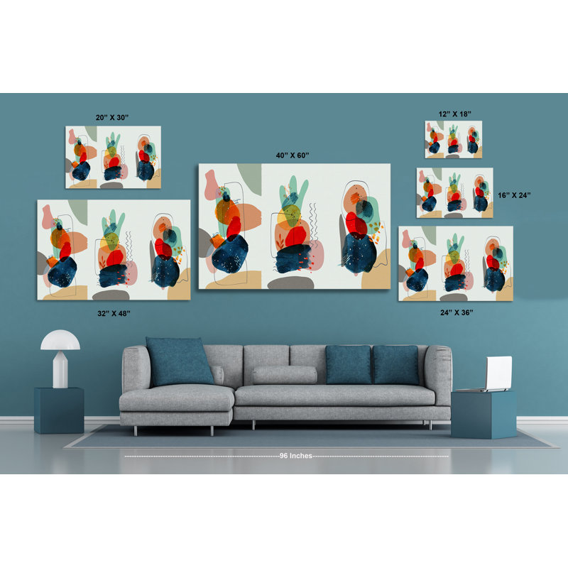 " Boho Intercept 336 " Painting Print, 40" H x 60" W x 1.5" D