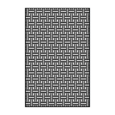 Tapis de zone noire à motifs