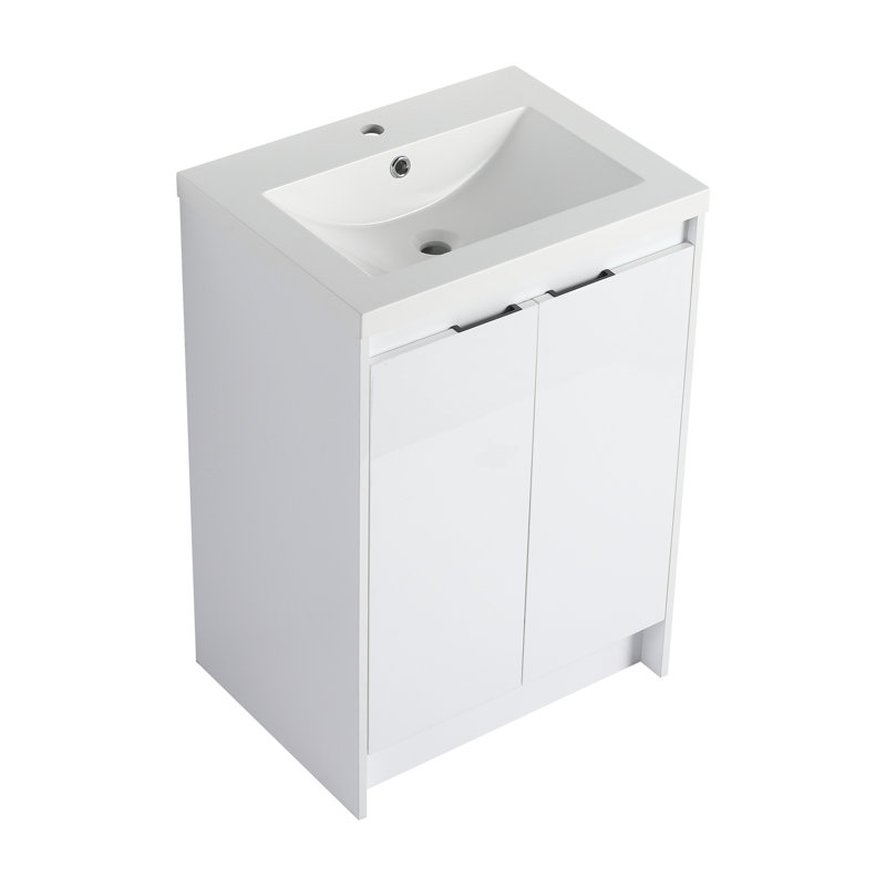 Meuble-lavabo sur pied 24 po avec lavabo en résine