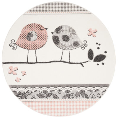 Burgan Pink/Ivory Area Rug